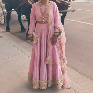 Pretty pink lengha/lehenga for sale - US size 2